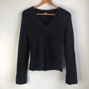 J Crew nubby charcoal gray wool blend sweater